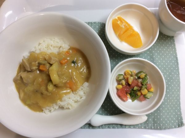 夏野菜カレー畑のナスを使っています🍆 常食