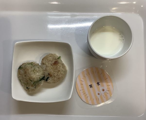 ほうれん草おかかおにぎり常食