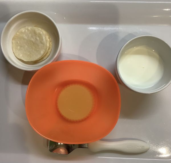 オレンジゼリー、せんべい常食