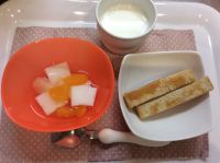 フルーツポンチ、きな粉ラスク 常食