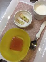 りんごとトマトのゼリー🍎🍅手作りラスク  常食