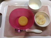 オレンジゼリー、せんべい常食