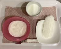 ヨーグルト、せんべい常食